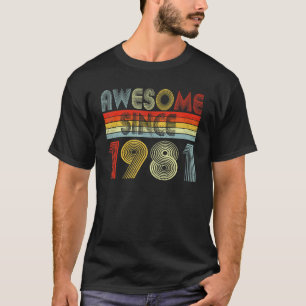 Camiseta Increíble desde 1981 41 años de edad 41 años de ed