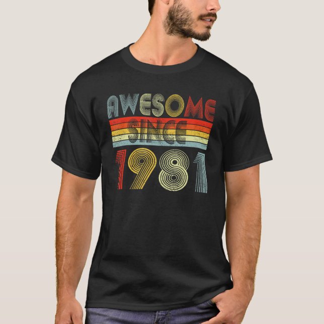 Camiseta Increíble desde 1981 41 años de edad 41 años de ed (Anverso)