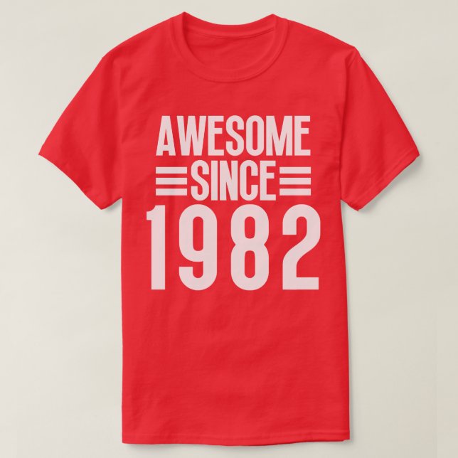 Camiseta Increíble desde 1982 9 (Diseño del anverso)