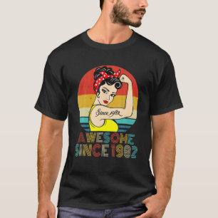 Camiseta Increíble desde 1982 Mujeres Retro Vintage De 40 A