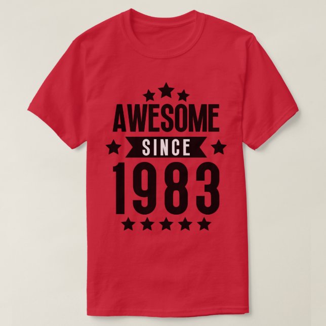 Camiseta Increíble desde 1983 5 (Diseño del anverso)