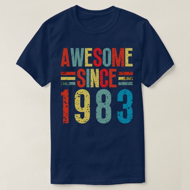 Camiseta Increíble desde 1983 8 (Diseño del anverso)