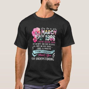 Camiseta Increíble desde 1986, 36 años, soy Chica de Marzo