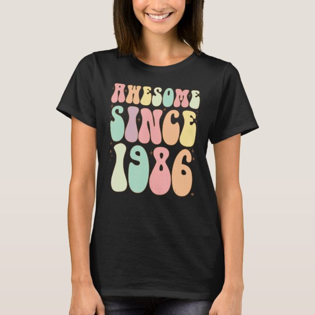 Camiseta Increíble desde 1986 Cumpleaños 36 Años Mujeres Ma (Anverso)