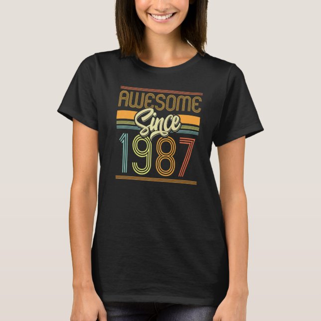Camiseta Increíble desde 1987, cumpleaños número 35, cumple (Anverso)