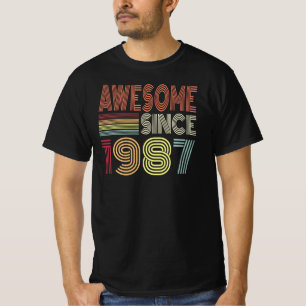 Camiseta Increíble Desde 1987 Nacido Retro En 1987