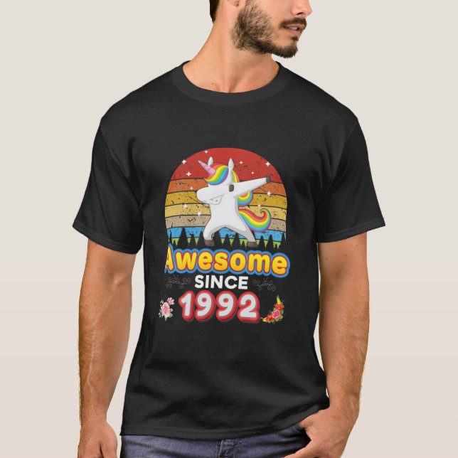 Camiseta Increíble Desde 1992, 28º Cumpleaños De Unicorn F (Anverso)