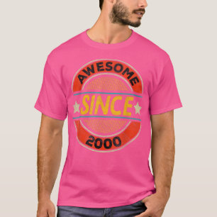 Camiseta Increíble Desde 2000 Nacido En 22 Años Veinte Días