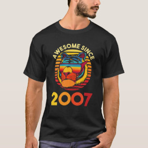 Camiseta ¡Increíble Desde 2007! Año de gafas de sol de tigr