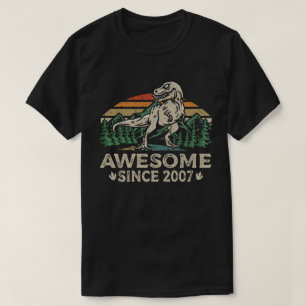 Camiseta Increíble desde 2007 Dinosaurio 16 años 16 cumplea