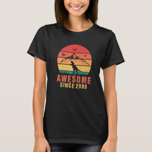 Camiseta Increíble desde 2009 Retro Dinosaurio de 13 años