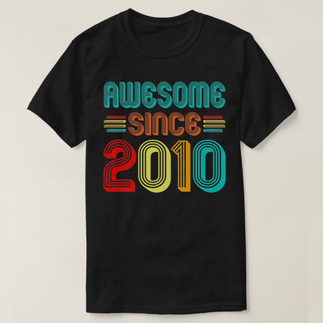 Camiseta Increíble desde 2010 Jueves 12 cumpleaños (Diseño del anverso)