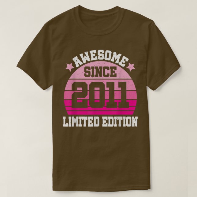 Camiseta Increíble desde 2011, 11º cumpleaños, 11 años (Diseño del anverso)