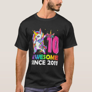 Camiseta Increíble desde 2011 Dabbing Unicorn 10 Años G