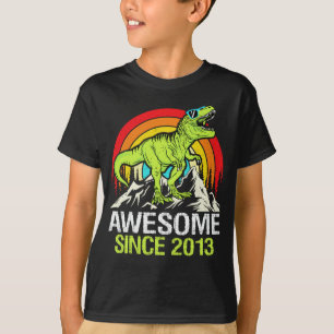 Camiseta Increíble desde 2013 Dinosaurio 10 años 10 cumplea