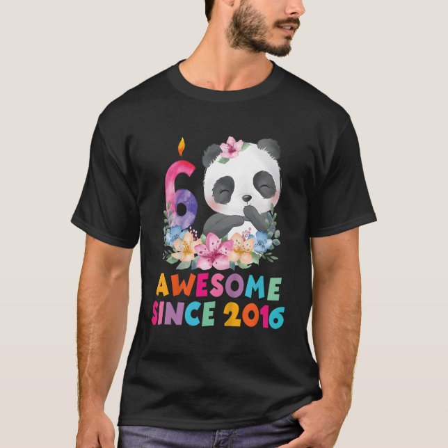Camiseta Increíble Desde 2016 6.ª Panda Unicorn (Anverso)