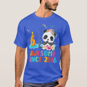 Camiseta Increíble desde 2016 6 cumpleaños Panda U de 6 año