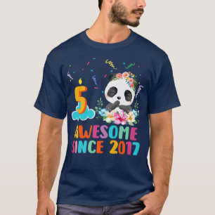 Camiseta Increíble desde 2017 5º cumpleaños Panda U de 5 añ