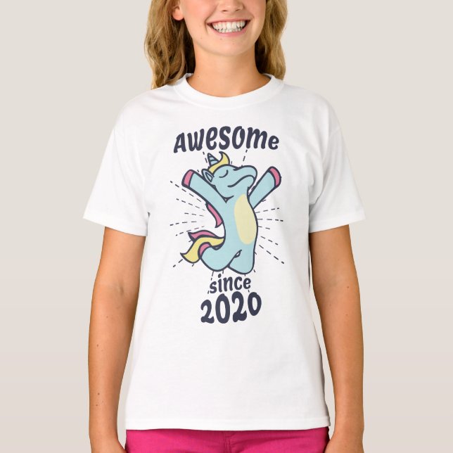 Camiseta Increíble desde 2020 - Unicornio por cumpleaños pa (Anverso)