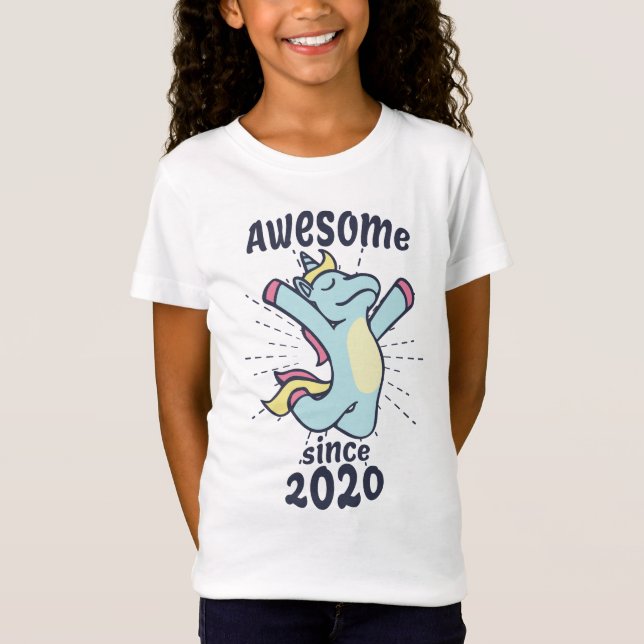 Camiseta Increíble desde 2020 - Unicornio por cumpleaños pa (Anverso)