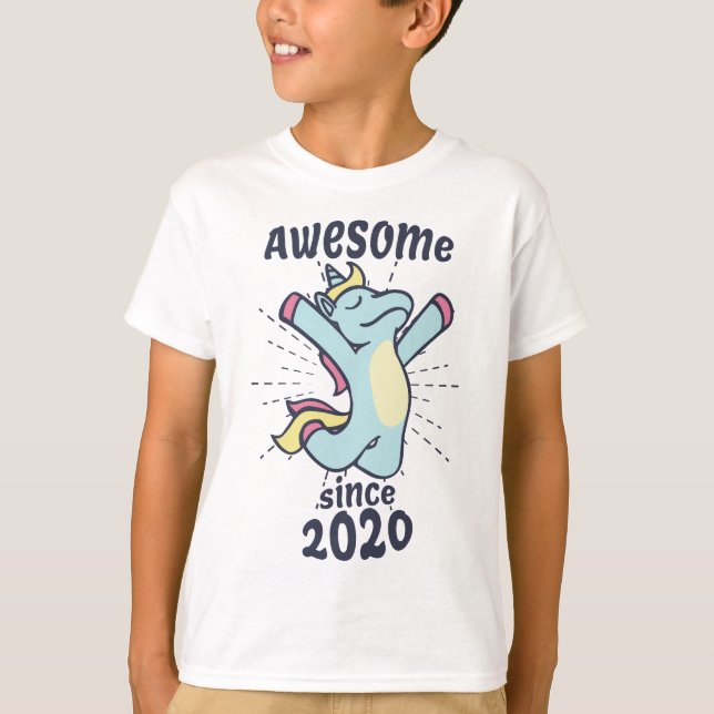 Camiseta Increíble desde 2020 - Unicornio por cumpleaños pa (Anverso)