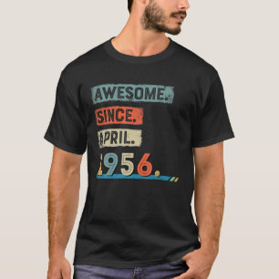Camiseta Increíble Desde Abril 1956 Cumpleaños 64 Hombres
