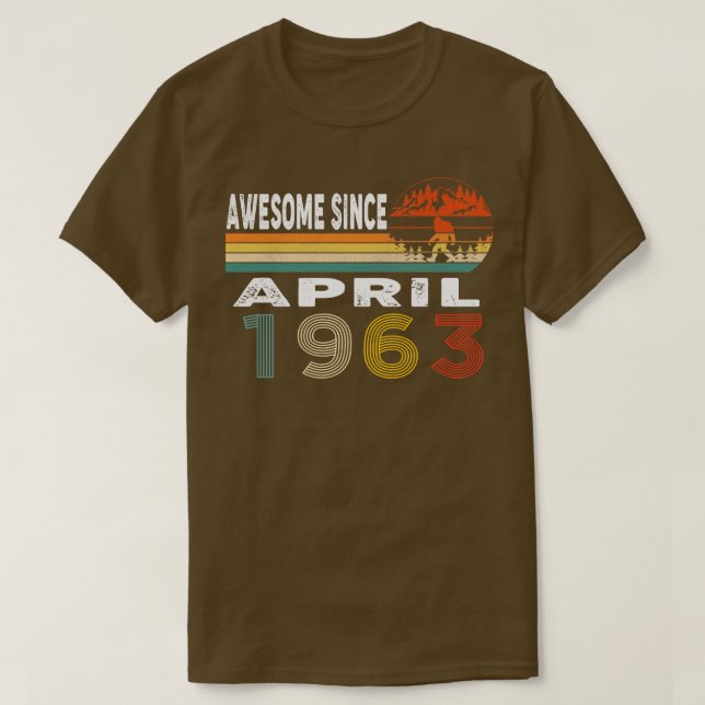 Camiseta Increíble desde abril de 1963 (Diseño del anverso)