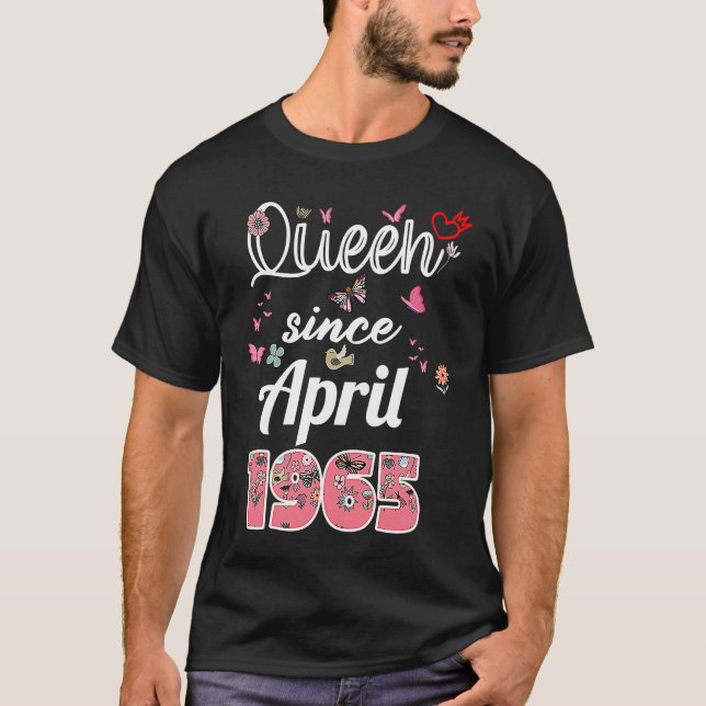 Camiseta Increíble desde abril de 1965 flores 1965 Abril Na (Anverso)