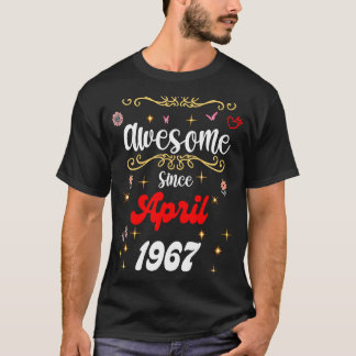 Camiseta Increíble desde abril de 1967, flores y mantequill