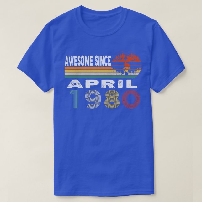 Camiseta Increíble desde abril de 1980 (Diseño del anverso)