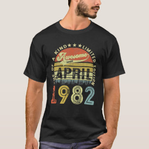 Camiseta Increíble Desde Abril De 1982 40 Años De Edad 40 N