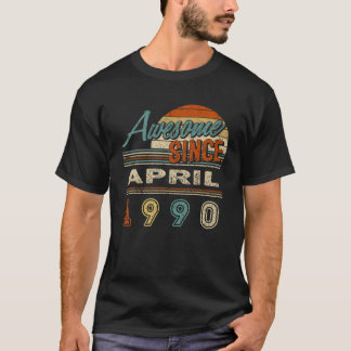 Camiseta Increíble Desde Abril De 1990 31 Años 31ª Cuarente
