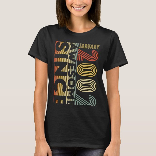 Camiseta Increíble desde abril de 2002: 21ª mujer natal (Anverso)