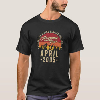 Camiseta Increíble Desde Abril Del 2005, Vintage Cumpleaños