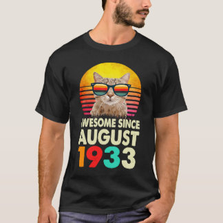 Camiseta Increíble desde agosto de 1933: 90º gato de cumple