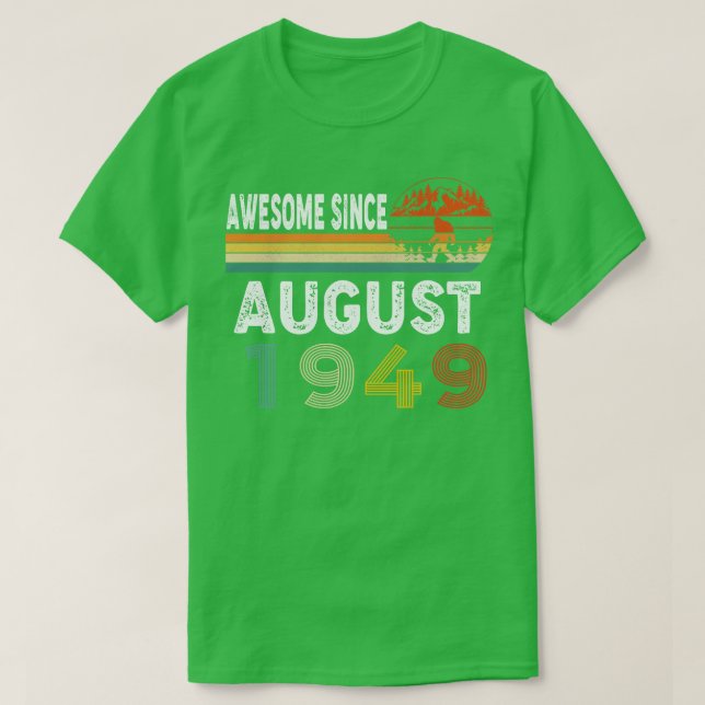 Camiseta Increíble desde agosto de 1949 (Diseño del anverso)