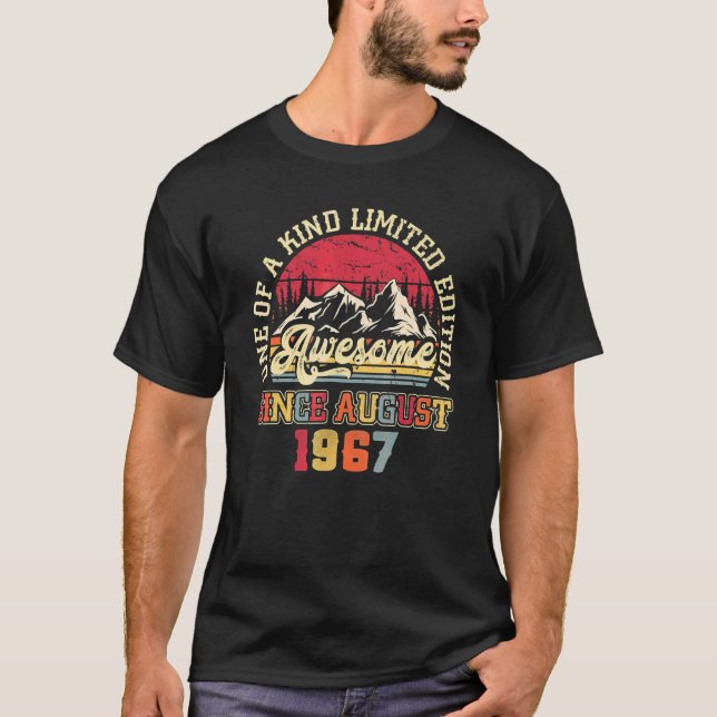 Camiseta Increíble desde agosto de 1967 55º cumpleaños 55 a (Anverso)