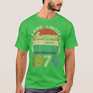 Camiseta Increíble desde agosto de 1974 48º cumpleaños 48 a