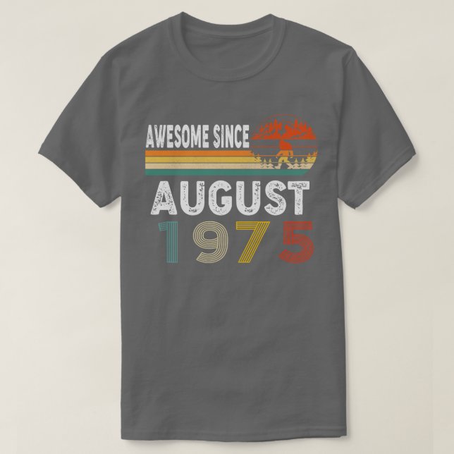 Camiseta Increíble desde agosto de 1975 (Diseño del anverso)