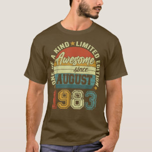 Camiseta Increíble desde agosto de 1983 39º cumpleaños 39 a