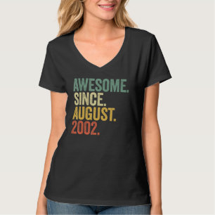 Camiseta Increíble desde agosto de 2002 20º cumpleaños 20 a