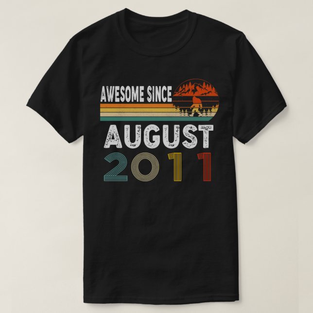 Camiseta Increíble desde agosto de 2011 (Diseño del anverso)
