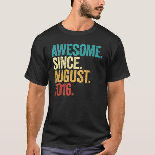 Camiseta Increíble desde agosto de 2016, sexto cumpleaños,