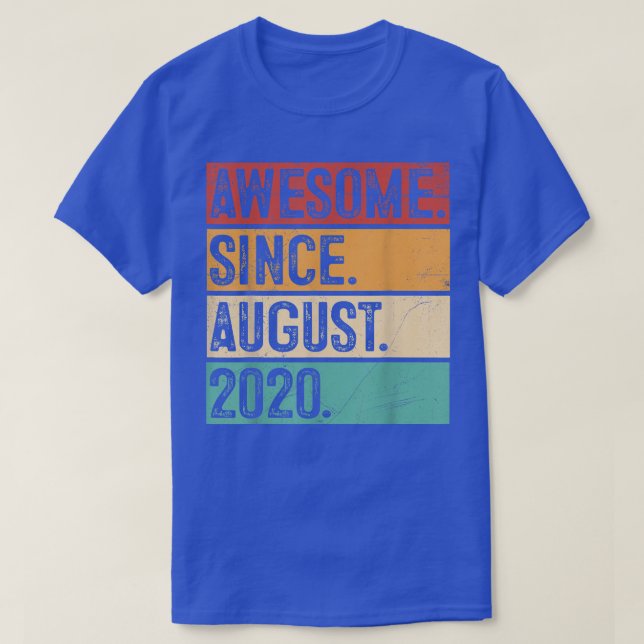 Camiseta Increíble desde agosto de 2020, regalo de cumpleañ (Diseño del anverso)