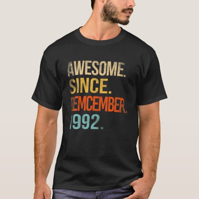 Camiseta Increíble Desde Diciembre De 1992 29º Cumpleaños 2 (Anverso)