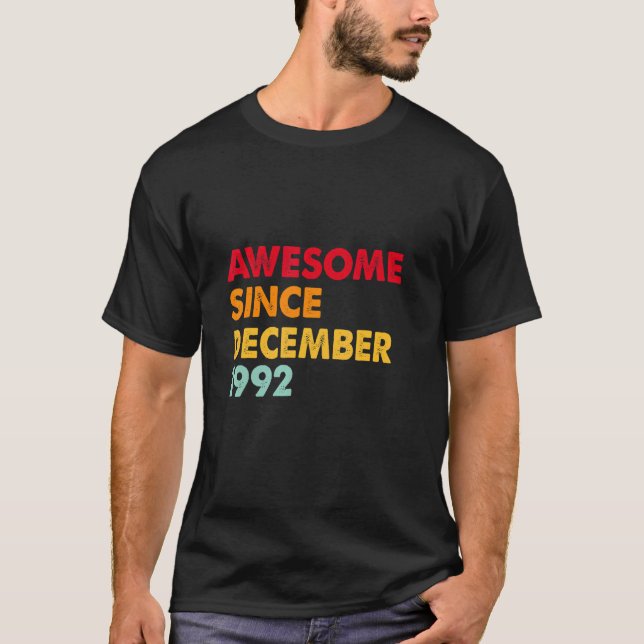 Camiseta Increíble desde diciembre de 1992 30º cumpleaños 3 (Anverso)