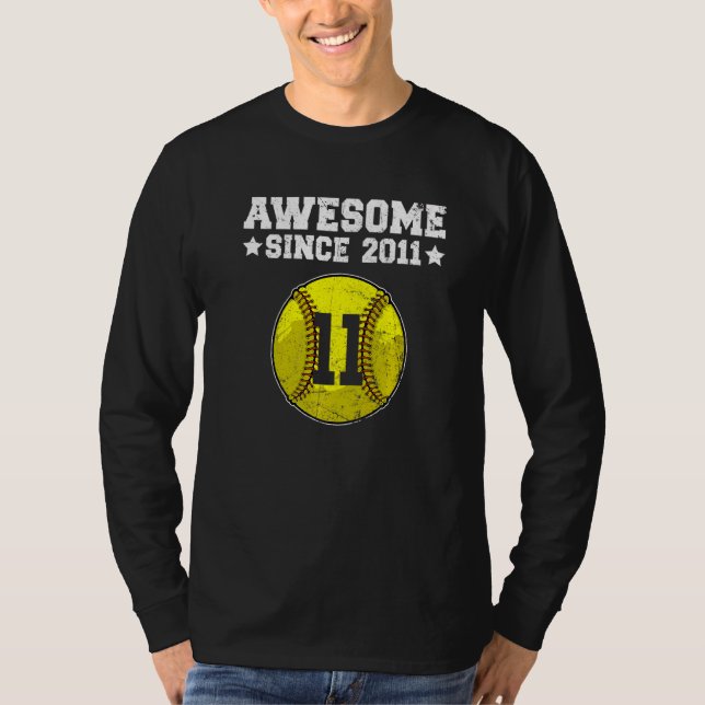 Camiseta Increíble desde el 11º cumpleaños del Softball en  (Anverso)