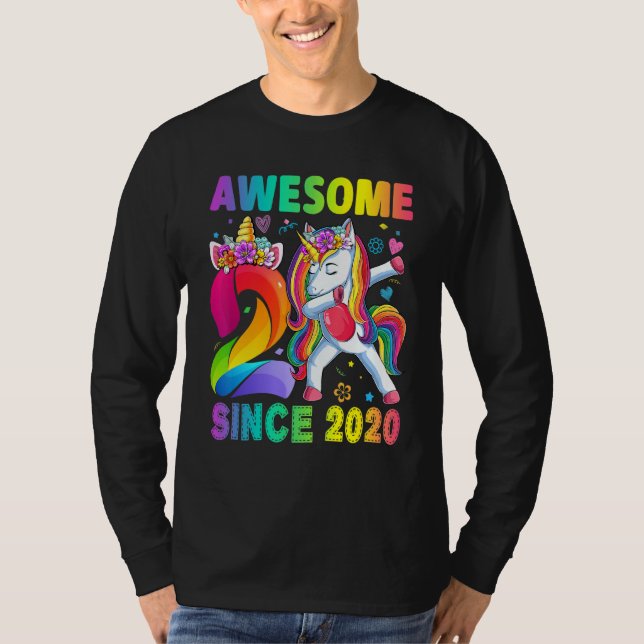 Camiseta Increíble desde el 2020 Dabbing Unicornio segundo  (Anverso)