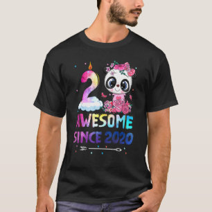 Camiseta Increíble desde el 2020, segundo cumpleaños, Panda