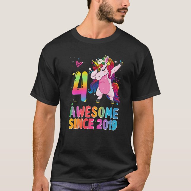 Camiseta Increíble desde el cuarto cumpleaños de Unicornio  (Anverso)